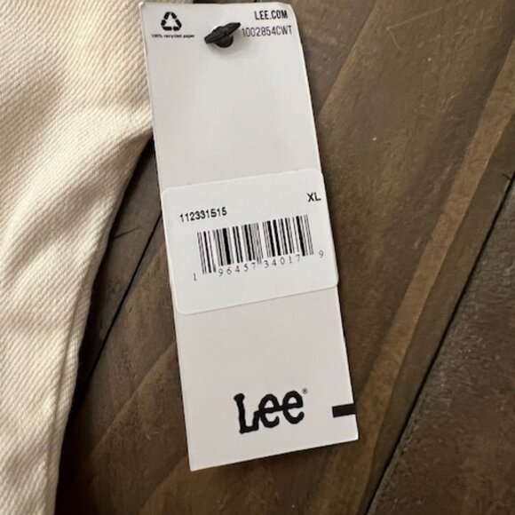 Lee Union-Alls Short Jumpsuit Romper Short Sleeves Off-White XL - Picture 6 of 6